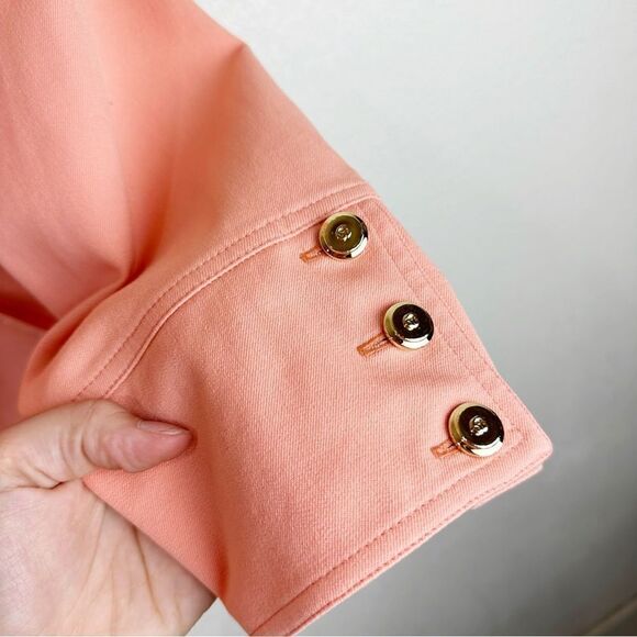 St. John Sport Coral Button Down Jacket Coat Medium - Picture 5 of 7